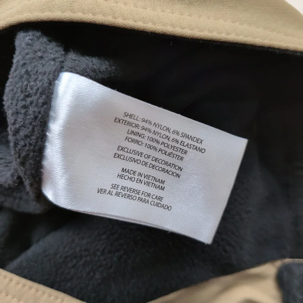 Orvis Fleece Lined Pants Mens 36x30 Tan Khaki Nylon Stretch Hiking Outdoor
